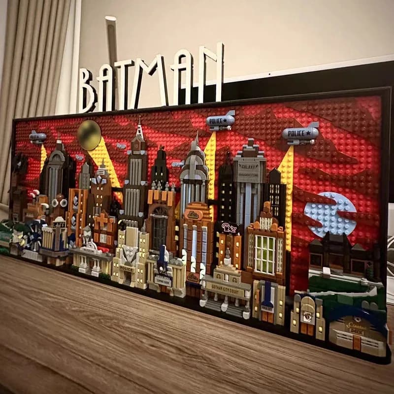 4210 pz Serie di Supereroi Creativo Classico Edificio Gotham Città Batman Ragazzo Puzzle di Montaggio Building Blocks Giocattolo Regalo 76271