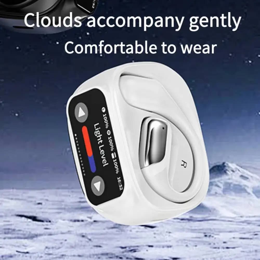 New Smart Touch Screen Color ANC Noise reduction Bluetooth earphones HiFi Sound Low latency game Hook for Ear Sports Music