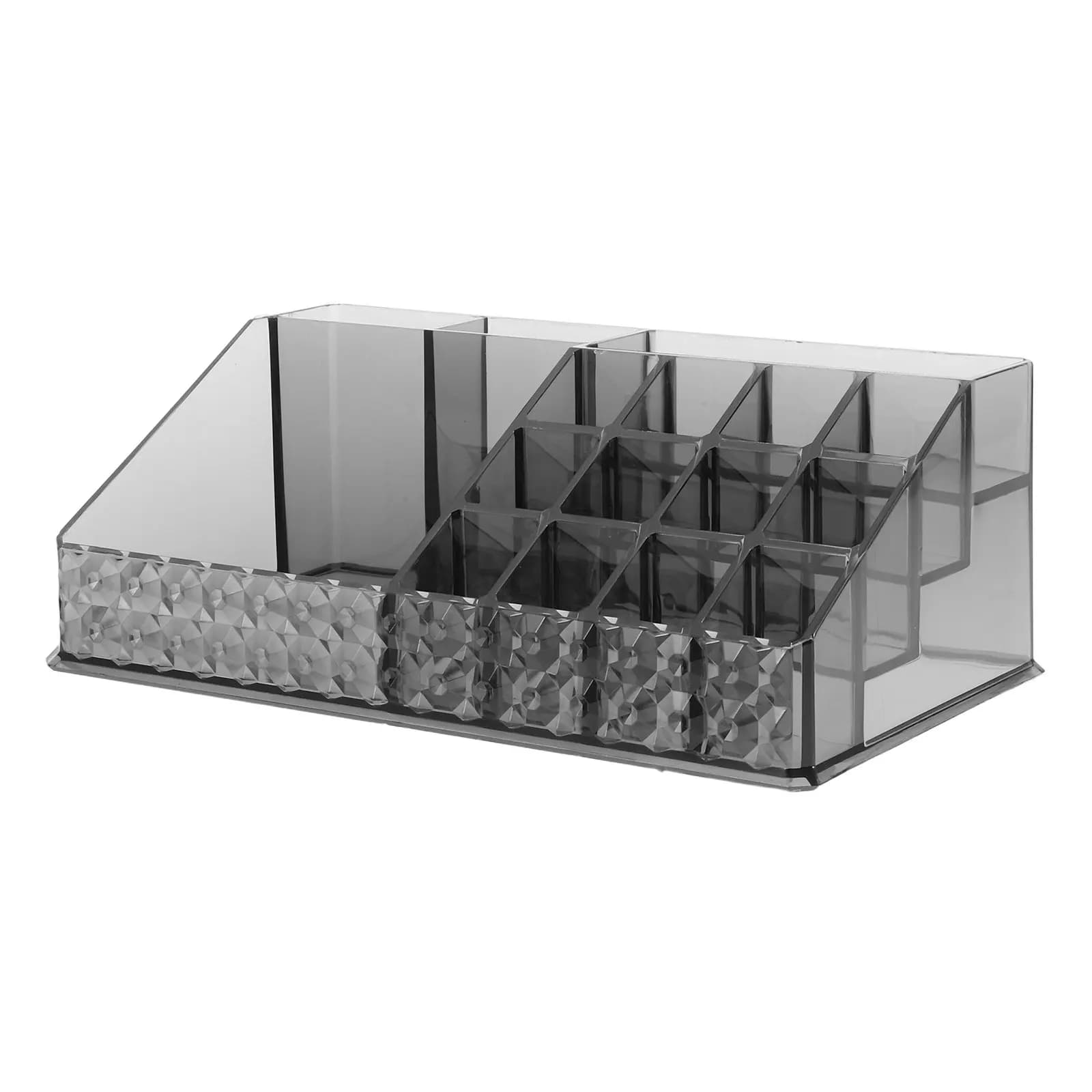 Texture Acrylic Cotton Rounds Holder Transparent Vanity Storage Box for Makeup Brushes Lip Gloss Skincare