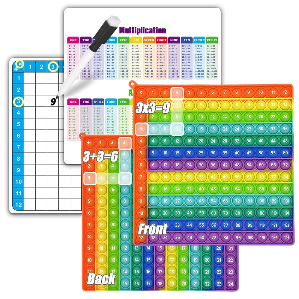Moltiplicazione Aggiunta Giochi di matematica Sviluppare il pensiero logico Flashcard Set Penna cancellabile Lavagna educativa per bambini dai 3 anni in su