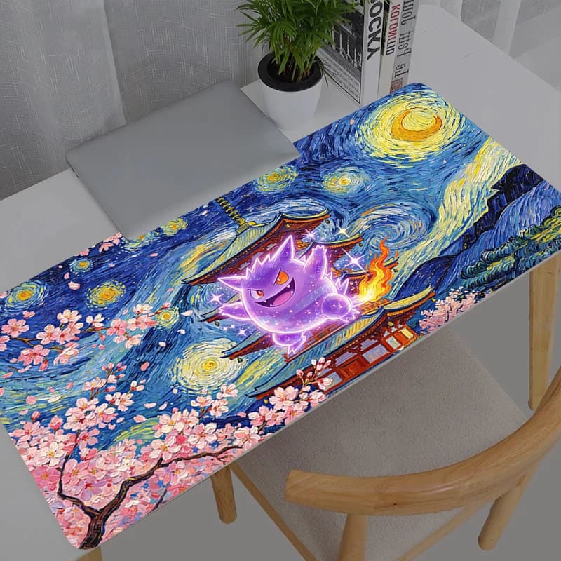 900*400 Large Mouse Pad Office Desk Mats Pokemon Pikachu Gengar PC Gaming Accessories XXL Mouse Pad Laptop Keyboard Mat