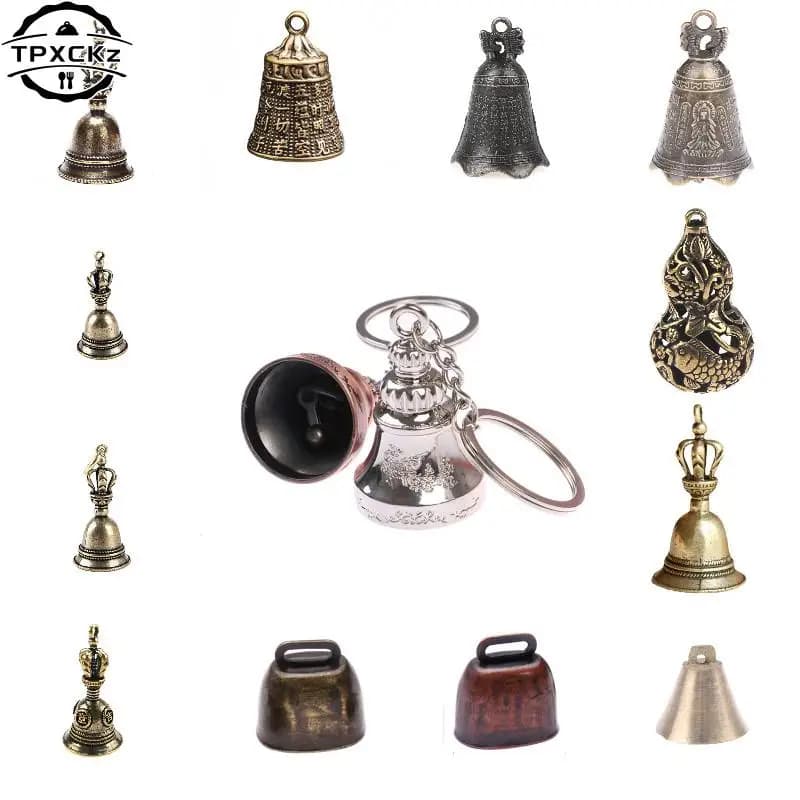 1pc Brass Handicraft Magic Bell Wind Bell Tibetan Bronze Bell Keychain Pendant Creative Gift Home Decoration