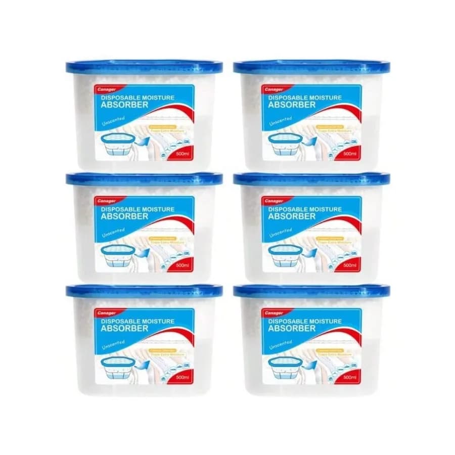 AWYYFragrance Free Moisture Absorber BoxOdor Eliminator And Dehumidifier Boxes For Closet Bedroom Kitchen Bathroom-6 Packs Cups