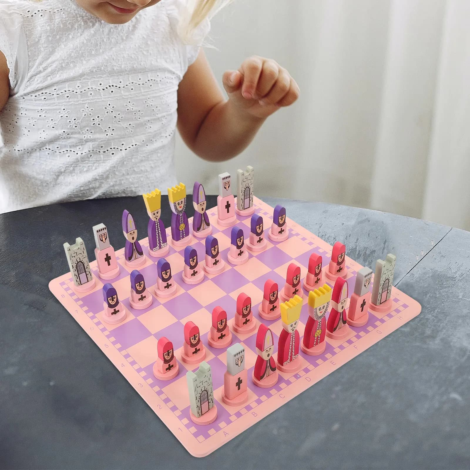 Set da Gioco Educativo 3 in 1 con Scacchi e Dama, Gioco di Strategia per Bambini e Adulti
