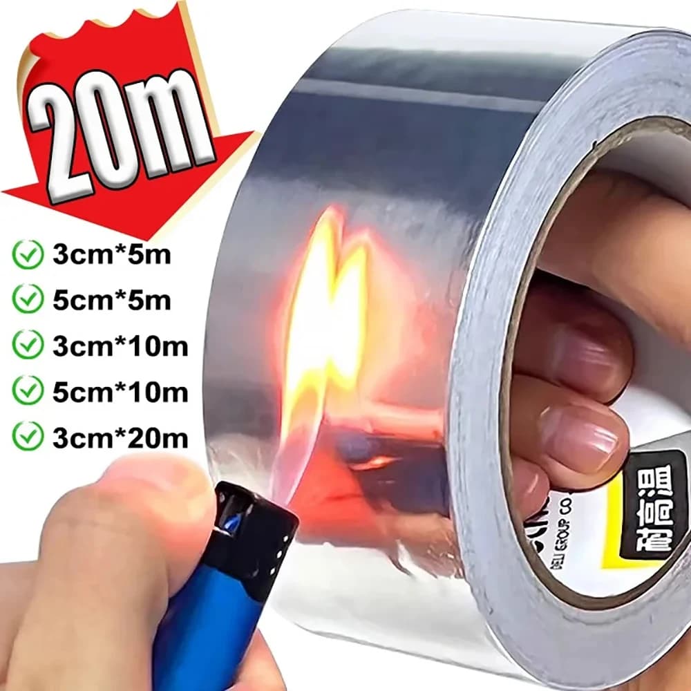 Aluminum Sheet High Temperature Tape Cooking Plate Self-adhesive Fat Anti-Muff Moisture-proof Stickers for Kitchen Countertops