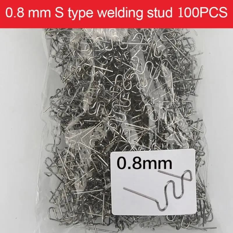 100PCS 0.6/0.8mm graffette per cucitrice a caldo per paraurti auto saldatore in plastica Kit di riparazione automobilistica cucitrice a caldo strumenti di saldatura per saldatura