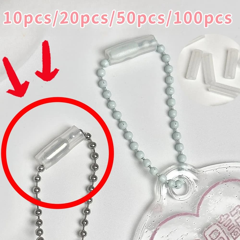 10/20/50/100PCS High Quality Pendant Bead Chain Anti-lost Cover Creative Pearl Chain Anti-drop Protective Cover DIY Accessories