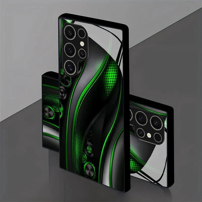Exquisite Luxury High-end PhoneCase Glass TPU PhoneCase for Samsung Galaxy S26 S25 S24 S23 S22 S21 FE,Ultra,Plus Dropresistant
