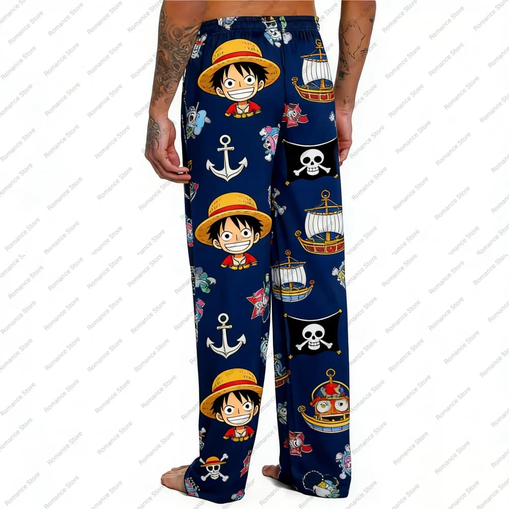Bandai One Piece Milk Silk Jolly Roger Anime Full Over Print Pantaloni pigiama per bambini adulti Pantaloni estivi comodi e leggeri ad asciugatura rapida
