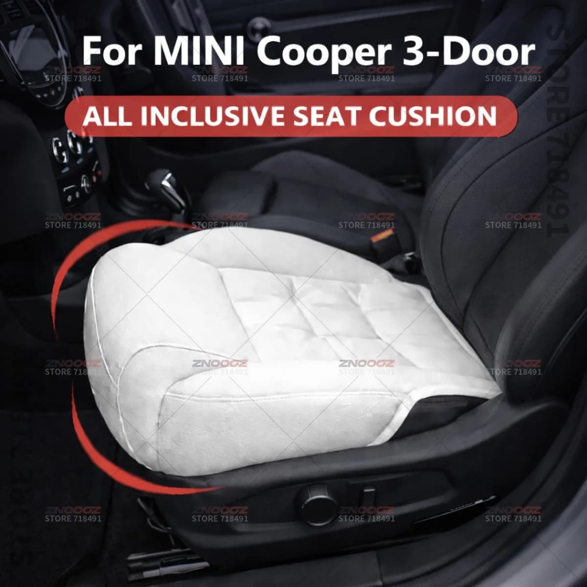 Support for Auto Seat Legs, Extension Memory Foam Covers, Prolonged Cushion, Interior Accessories for MINI Cooper 3 Doors