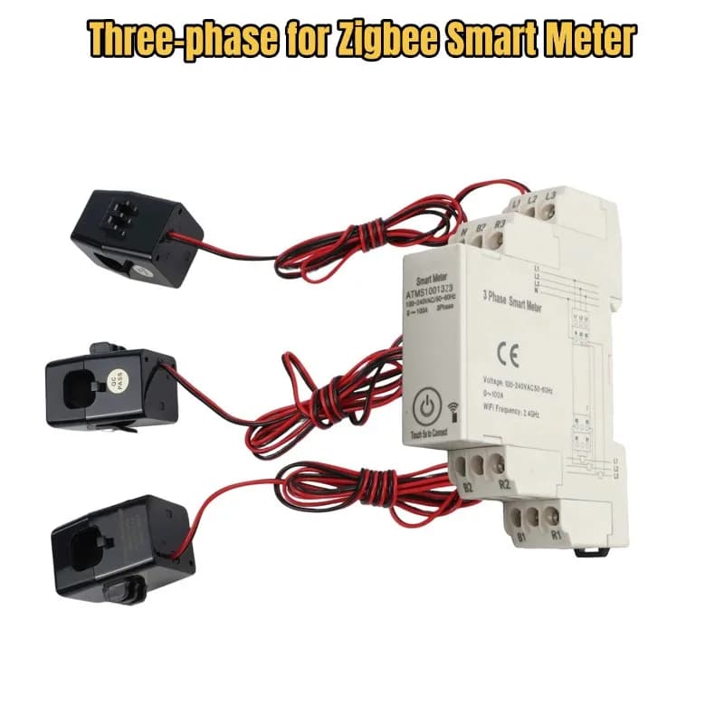 Contatore Intelligente Zigbee Trifase con Trasformatore di Corrente a Nucleo Apribile per Monitoraggio e Analisi Remota della Potenza