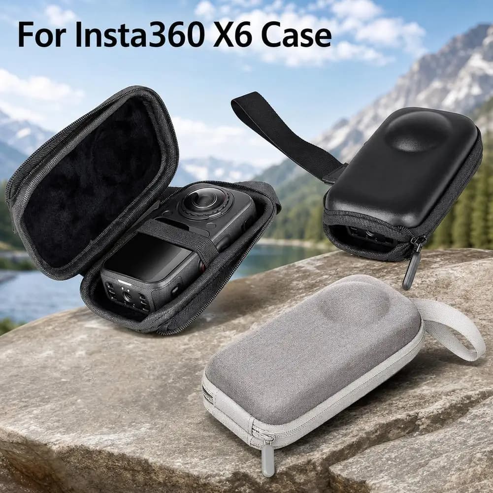For Insta360 X4 Action Camera Case Hard Shell Protective Bag Half Open Zipper Storage Box Accessories