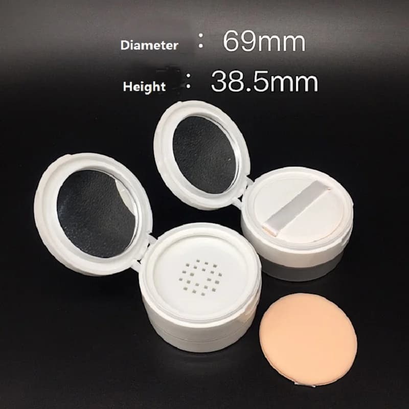 Barattolo di plastica da 35 g, custodia in latta, sfoglia, sfoglia, per polvere sciolta, polvere per il corpo, cipria, ombretto, trucco, imballaggio cosmetico