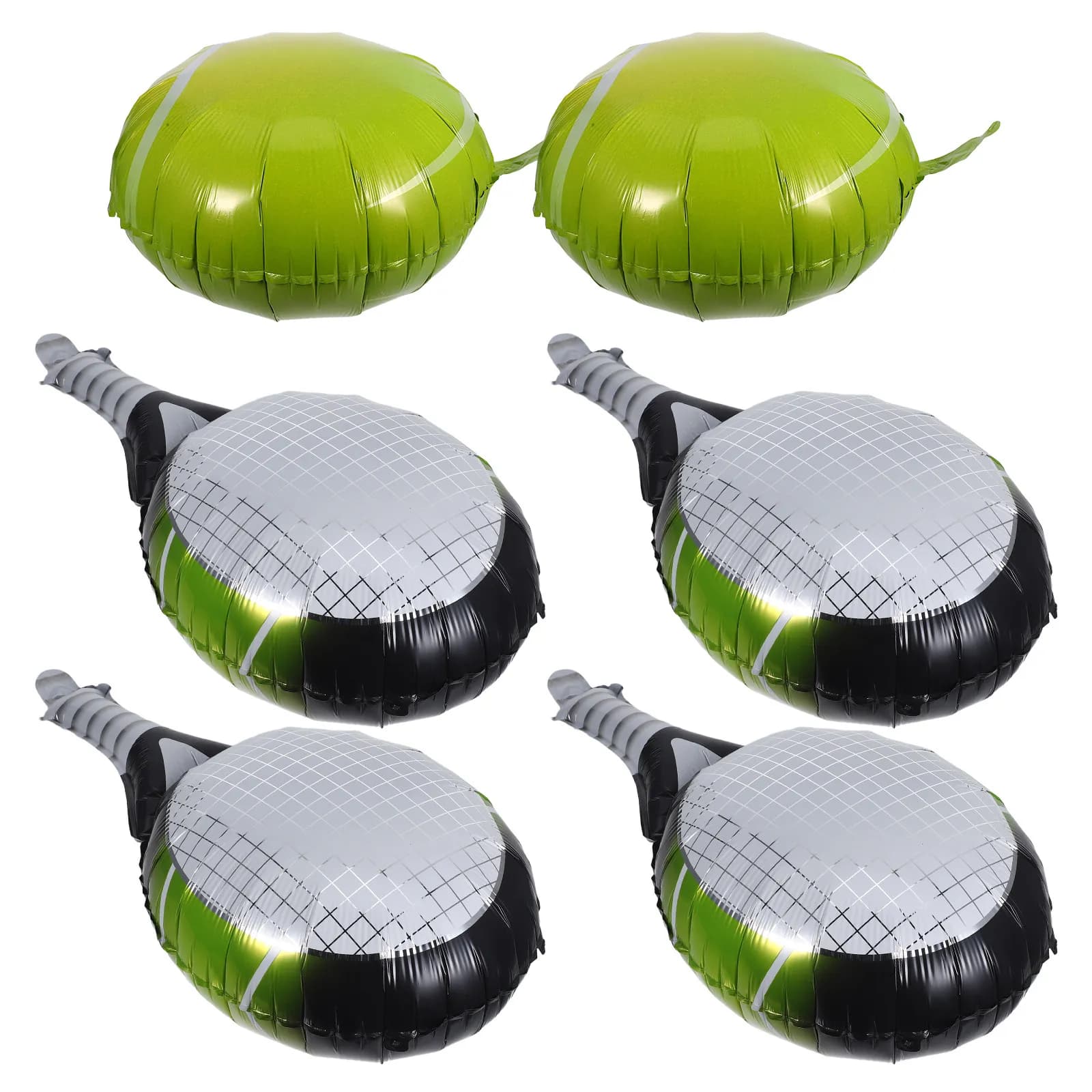Set Pallone da Tennis e Racchetta in Palloncini di Alluminio, Decorazioni Gonfiabili a Tema Sportivo per Feste di Compleanno