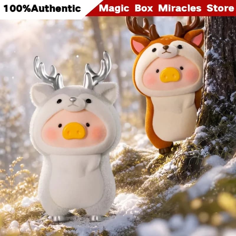 Original Lulu The Piggy Animal Party 2 Series Blind Box Trendy Flocked Figure Desktop Ornament Collectible Toy Gift For Adults