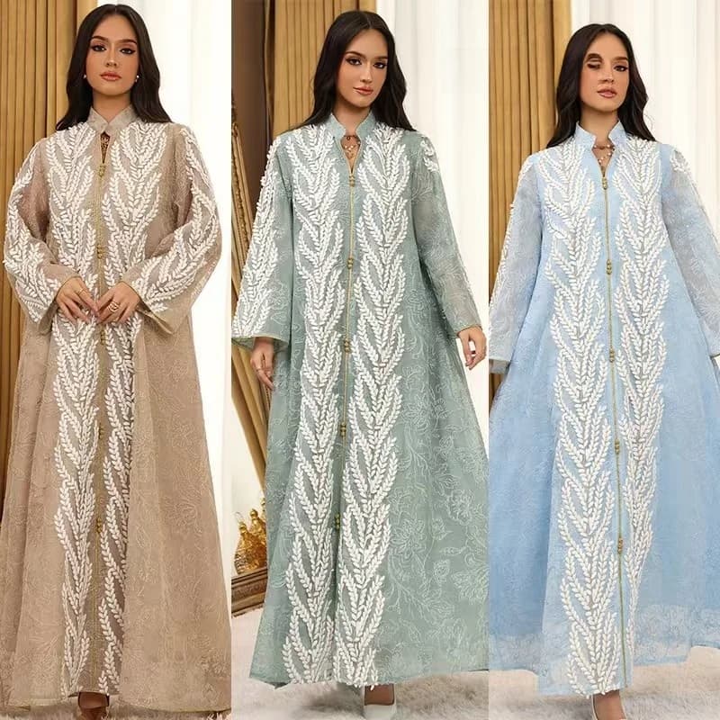 Elegante Abito Lungo con Decalcomania alla Moda, Gonna in Rete a Vita Alta, Gonna a Trapezio, Abito Casual a Maniche Lunghe per Appuntamenti, Nuovo Arrivo