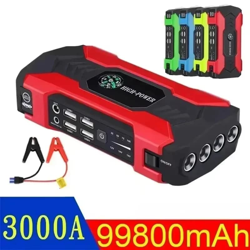 Avviatore di Emergenza per Auto 99800mAh 3000A Dispositivo di Avviamento Portatile Power Bank Batteria Avviatore per Auto