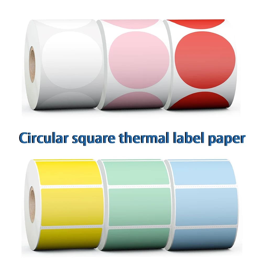 Etichetta termica multicolore adesiva Carta termica autoadesiva da 20-50 mm Compatibile con Phomemo M110 M200 M220 E210 P50 Etichettatrice