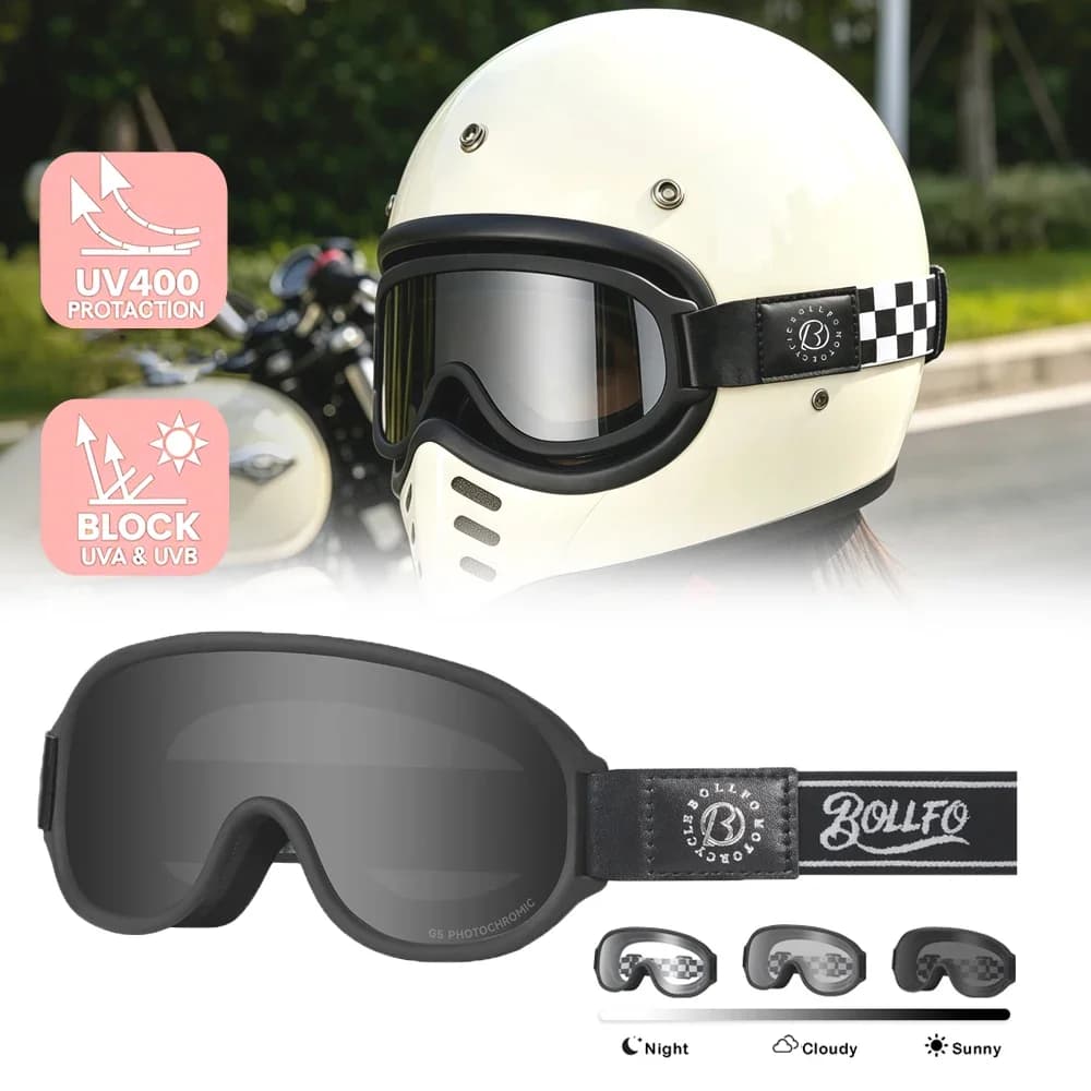 Polarized Sunglasses Photochromic Motocross Glasses for Small Helmet Anti Fog Ski Motorcycle Goggles Lunette Motocross Equipment