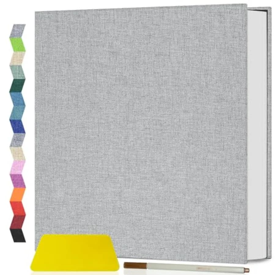 Photo Album Self Adhesive Scrapbook Album for 4x6 5x7 8x10 Pictures DIY Photo Book as Scrapbooking Supplies Kits, Birthday Gift
