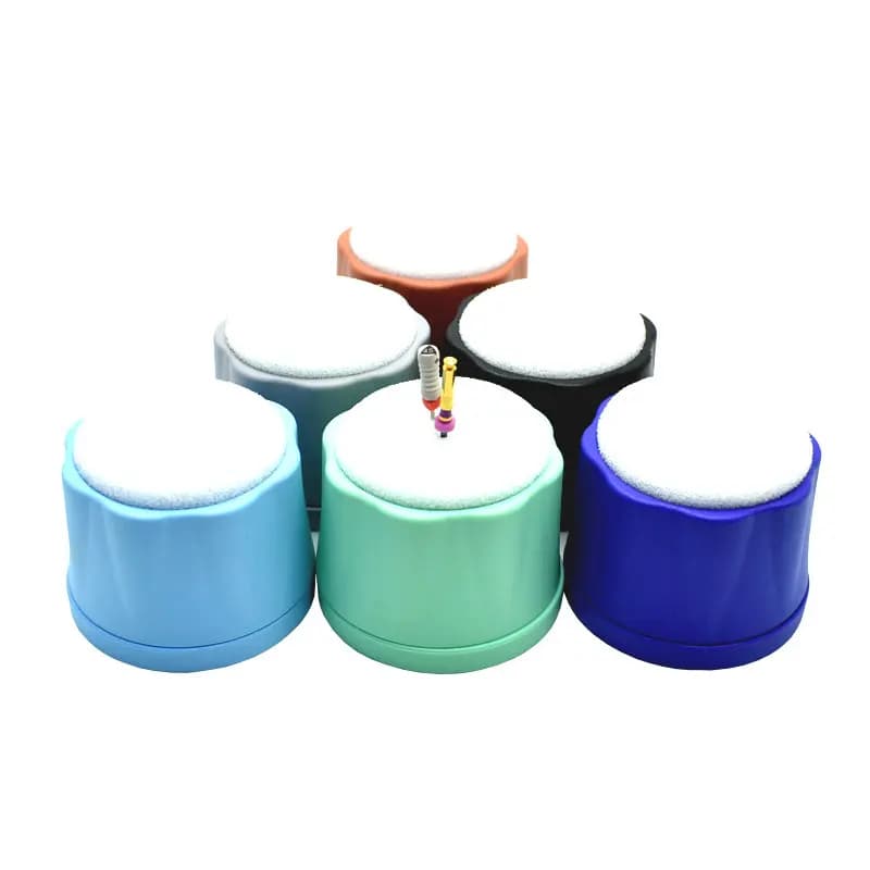 1Pcs Dental Files Stand Round for Cleaning Foam Sponge Files Drills Endo Block Holder Dental Tools for Root Canal