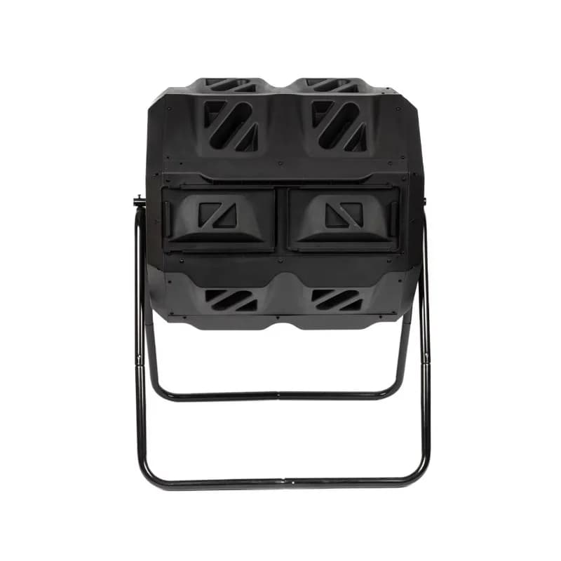 2024 Outdoor Yard Composting Tumbling Composter 43 Gallon Plastic Black Garden Hand Turner Compost Bin