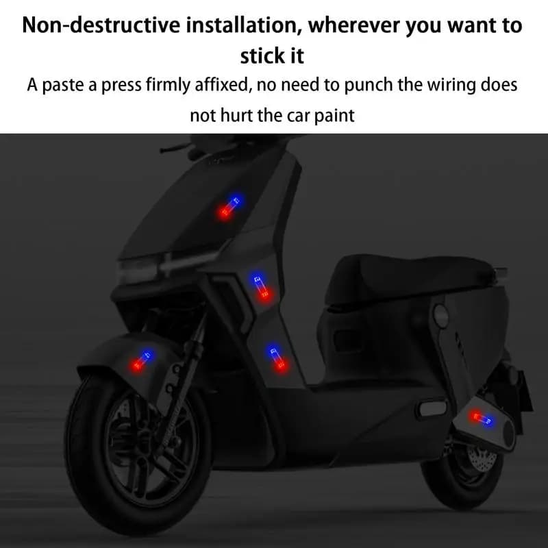 Luci posteriori lampeggianti per moto indicatori di luci a LED Super luminosi luci posteriori Anti-collisione luci di avvertenza impermeabili