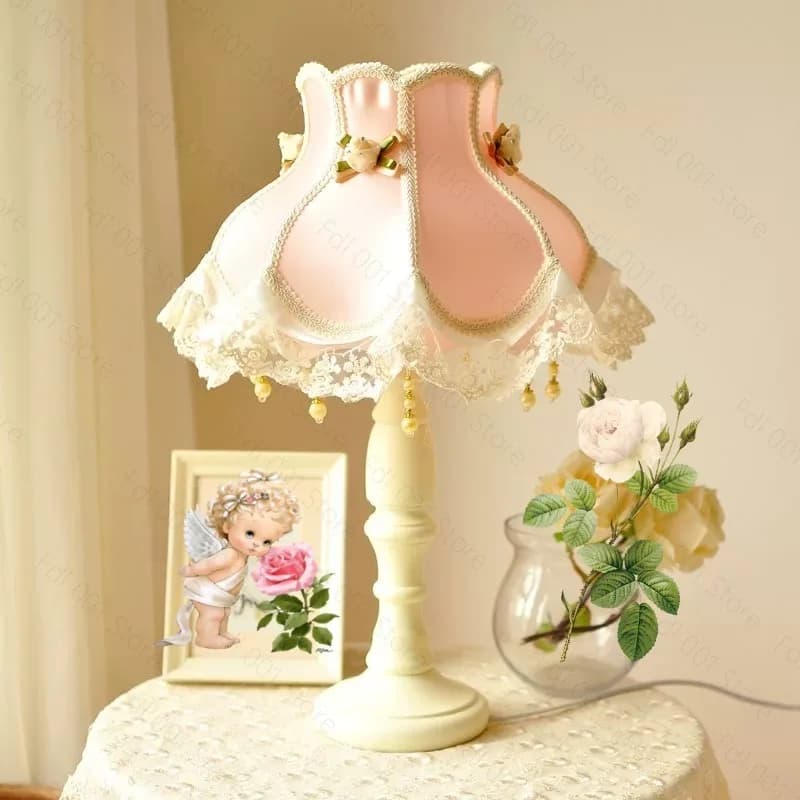 Modern LED Table Lamp with Fabric Shade Desk Lighting for Living Room Bedroom Home Decor Wedding Light