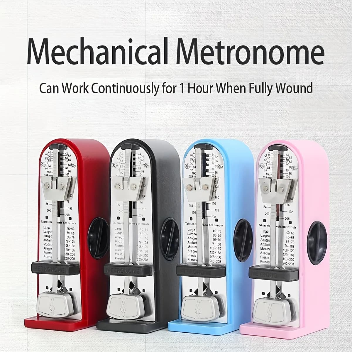 Portable Battery Free Mechanical Metronome Clear Sound Piano Guitar Ukulele Instrument Rhythm Practice Music Training Accessory