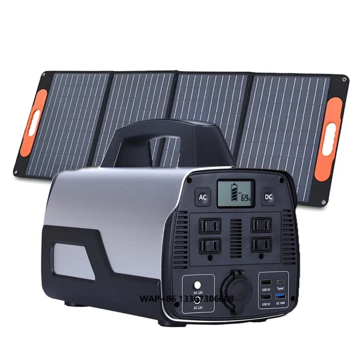 Portable 300W/500W Mobile Solar Power Station with Foldable Solar Panel for Home Outdoors & Camping MPPT Controller Included