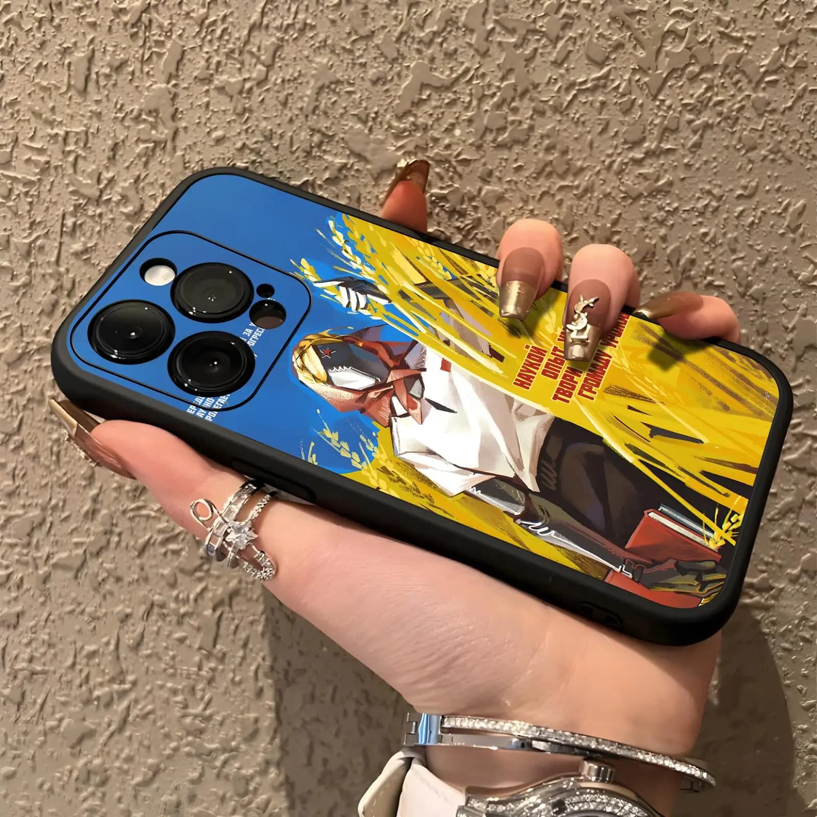 Custodia Morbida Nera Antiurto HOT GAME Atomic Heart per iPhone 17 16 16e 15 14 13 12 Plus Mini Pro Max