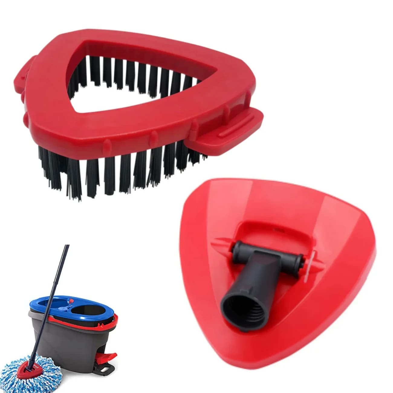 Confezione da 2 spazzole per mocio rotante per Vileda / O Cedar Rinse Clean 2 serbatoi, spazzola per pavimenti per cucina, piscina, pareti di vetro e piastrelle