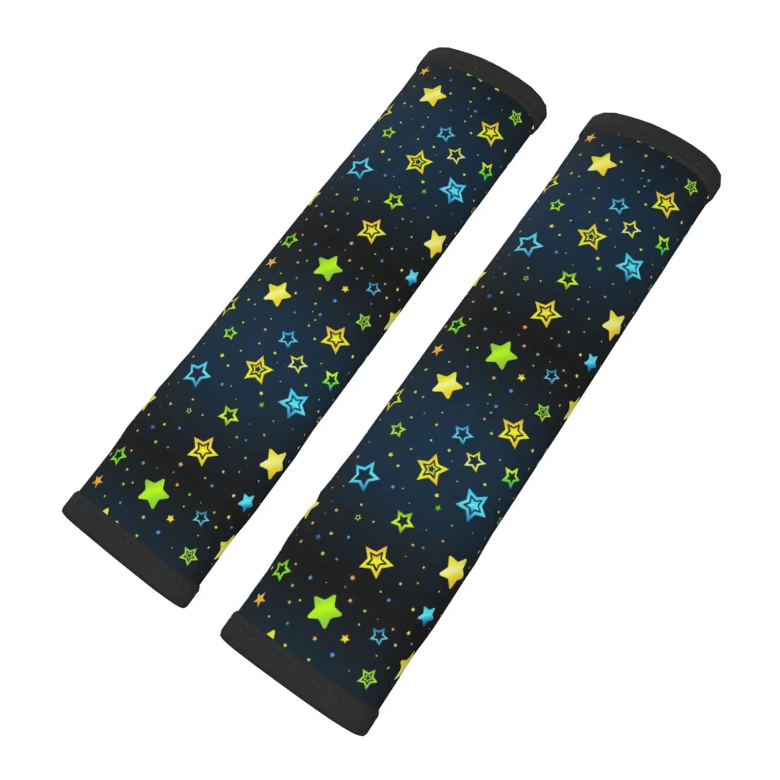 Set of 2 pieces of car safety cover with colored star pattern, shoulder protectors, comfortable car accessories and anti-picking