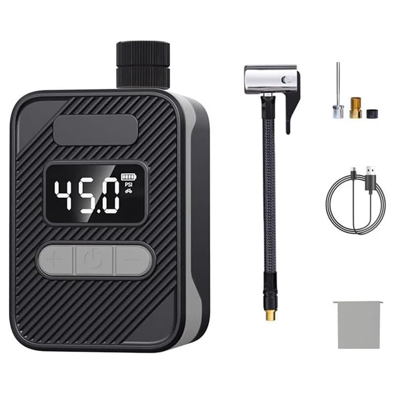Pompa d'aria portatile da 150 PSI con monitor di pressione per motocicli Gonfiatore rapido per tutti i tipi di biciclette Compressore d'aria elettrico