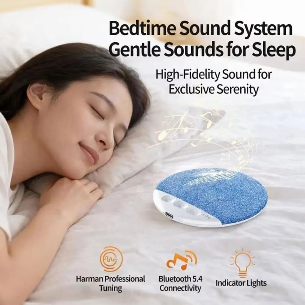 Nuovo Altoparlante Bluetooth da Cuscino per Camera da Letto, Audio Stereo Bass con Rumore Bianco e Timer per Dormire, Regalo Perfetto