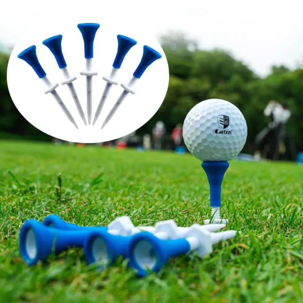 T-shirt per palline da golf ad altezza regolabile da 5 pezzi Mini aiuti per l'allenamento T-shirt per limiti da golf Supporto per tee da golf durevole riutilizzabile
