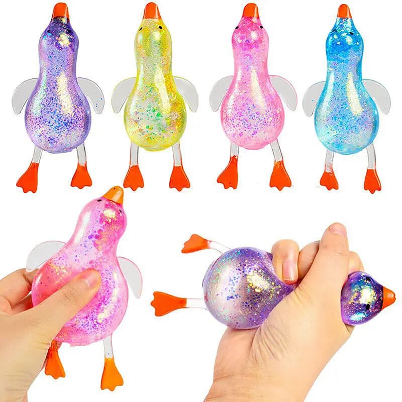 Giocattoli Antistress Elastici a Forma di Anatra, Giocattoli Morbidi per Adulti e Bambini, Giocattoli Fidget, Regali per Feste, Compleanni e Natale