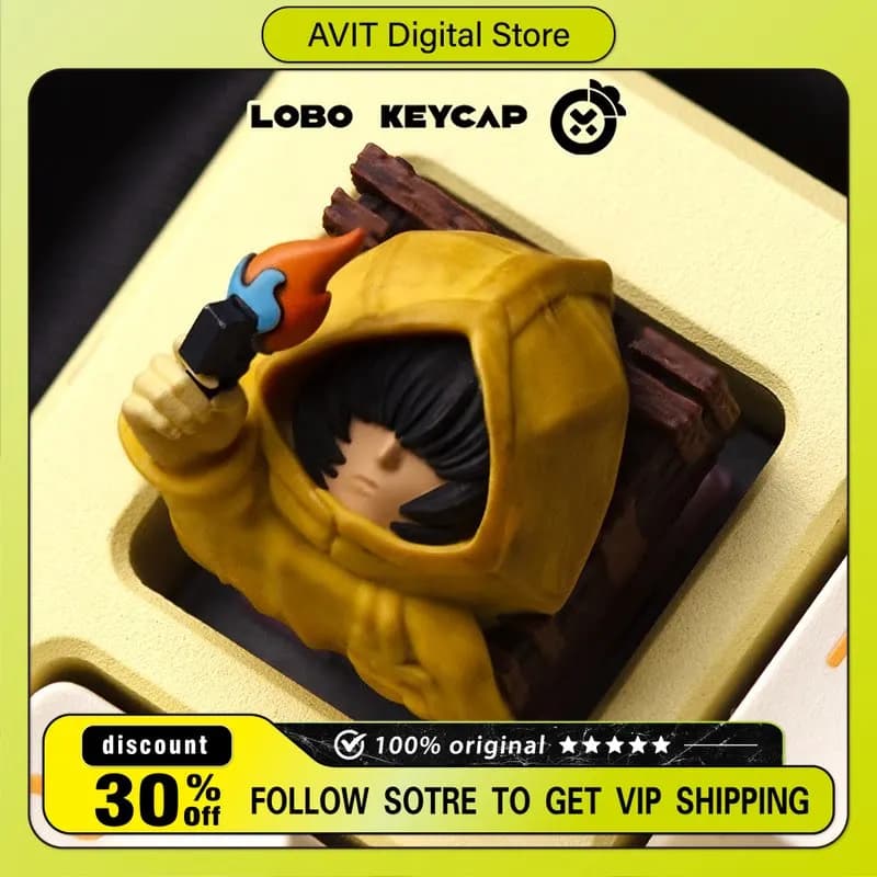 Keycap in Resina Little Nightmares Six, Tasto ESC Personalizzato Retroilluminato Traslucido per Tastiera Meccanica, Regalo Anime