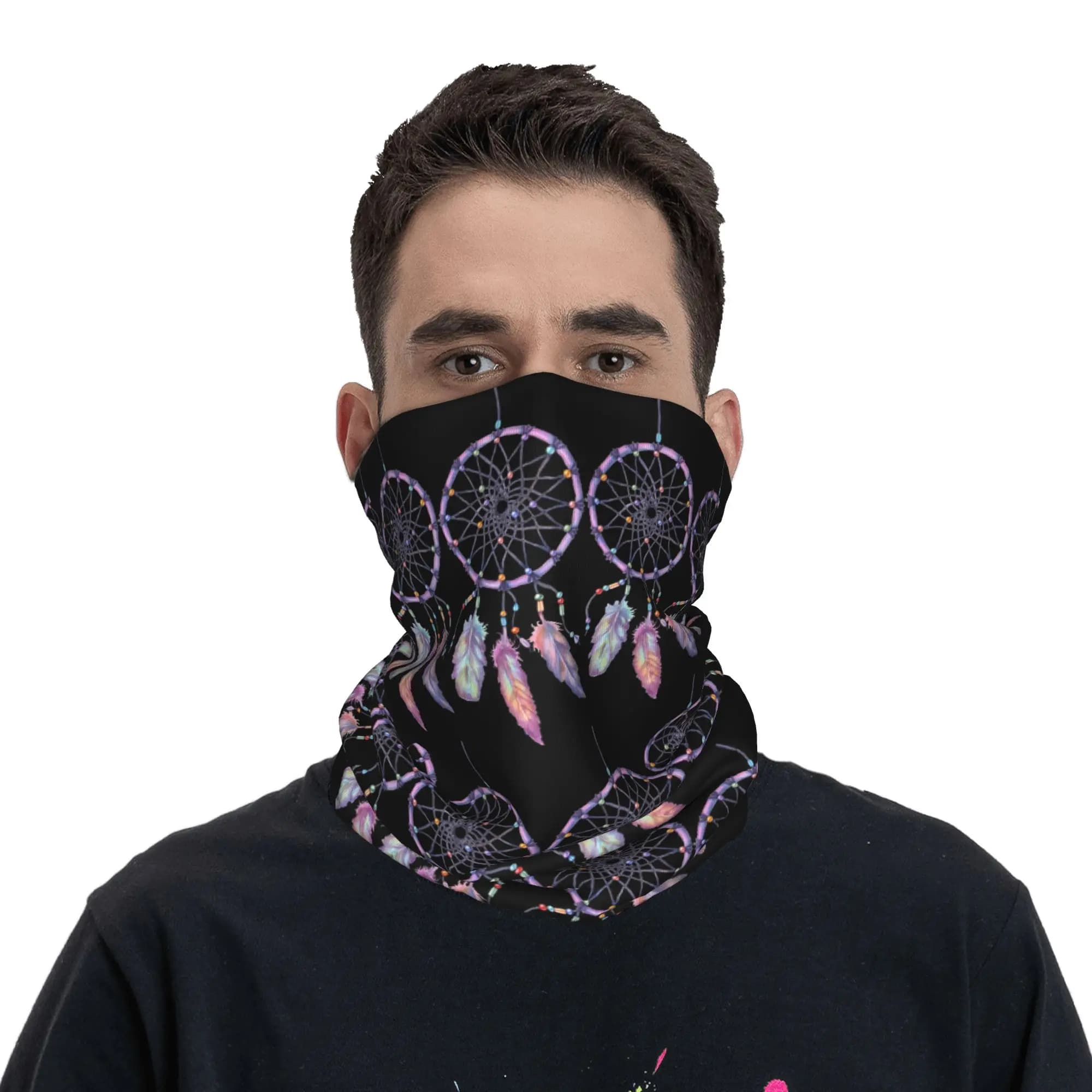 American native dreamcatcher Bandana Neck Cover Printed Wrap Mask Scarf Headwear Running for Men Women Adult Windproof