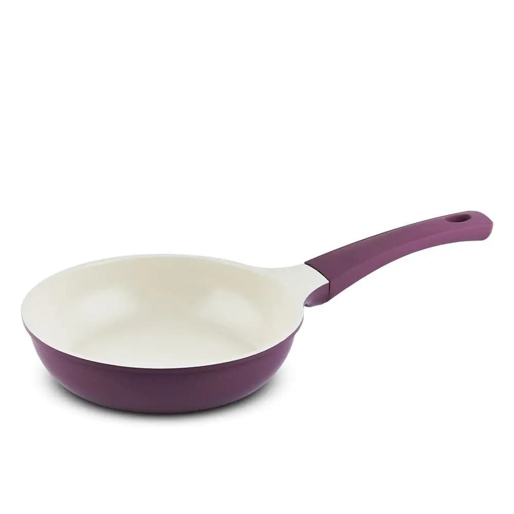 Padella Antiaderente in Ceramica | Padella Antiaderente Resistente ai Graffi, Senza PFOA e PFOS, Non Tossica per Cucinare | Compatibile con Induct