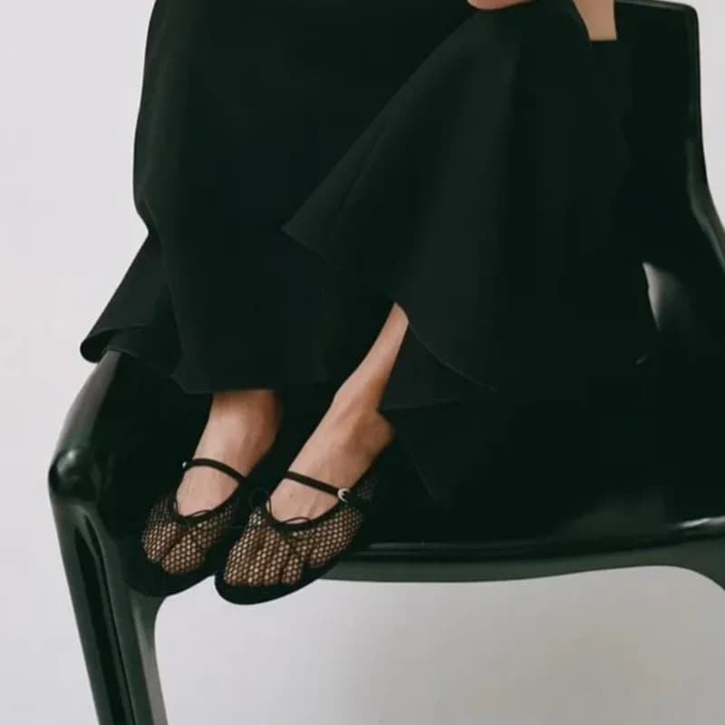 Scarpe Basse Estive in Rete da Donna con Cinturino, Traspiranti, Nuove 2025, Mary Jane Nere, Mocassini
