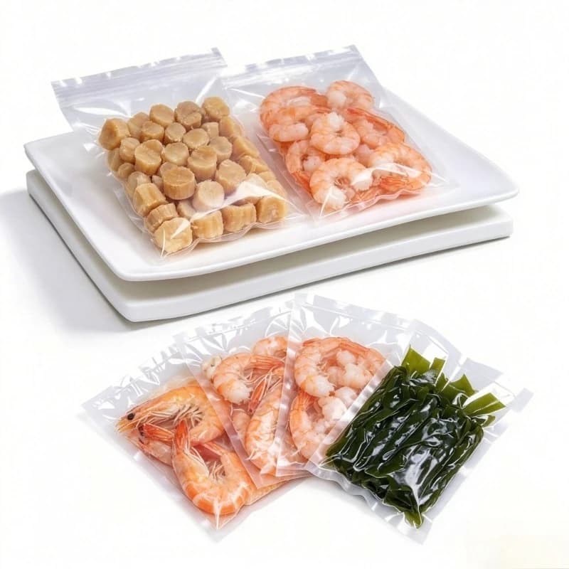 10/20/30 Pezzi Sacchetti Sottovuoto per Alimenti S/M/L, Grado Alimentare, per Conservazione, Preparazione Pasti, Frutta, Verdura