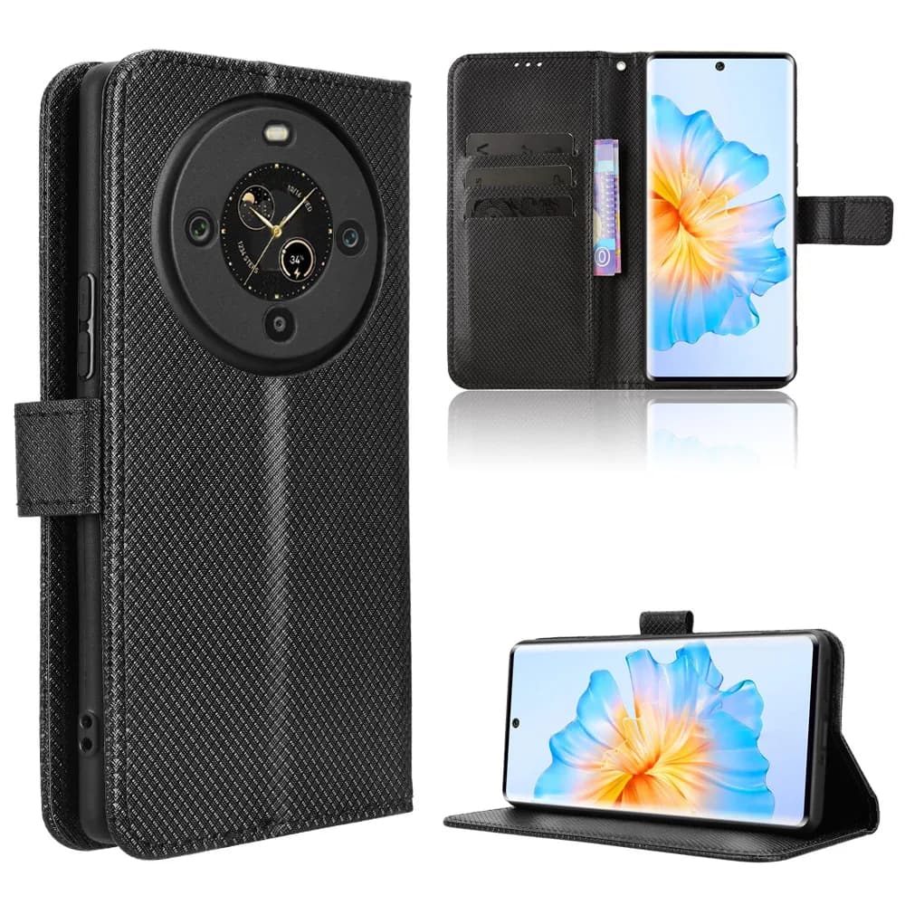 Per Fossibot S3 Pro Custodia a portafoglio in pelle PU con motivo a diamante di lusso per Fossibot S3 Pro S3Pro Borsa per telefono