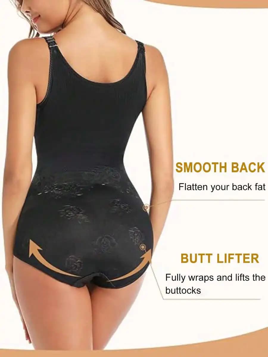 Jacquard Jacquard Women Underbust Shapewear Bodysuit Tummy Control Abdomen Compression Body Shaper Underwear Undershirts Under