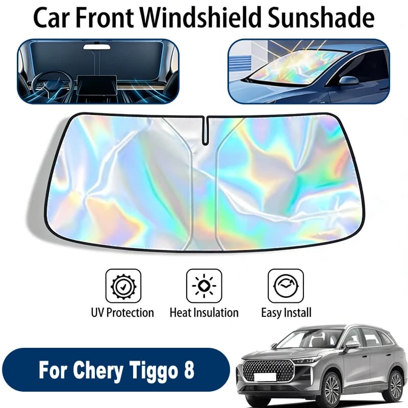 Parasole per parabrezza per Chery Tiggo 8, accessori pieghevoli per la protezione solare della finestra anteriore, riflettenti ai raggi UV