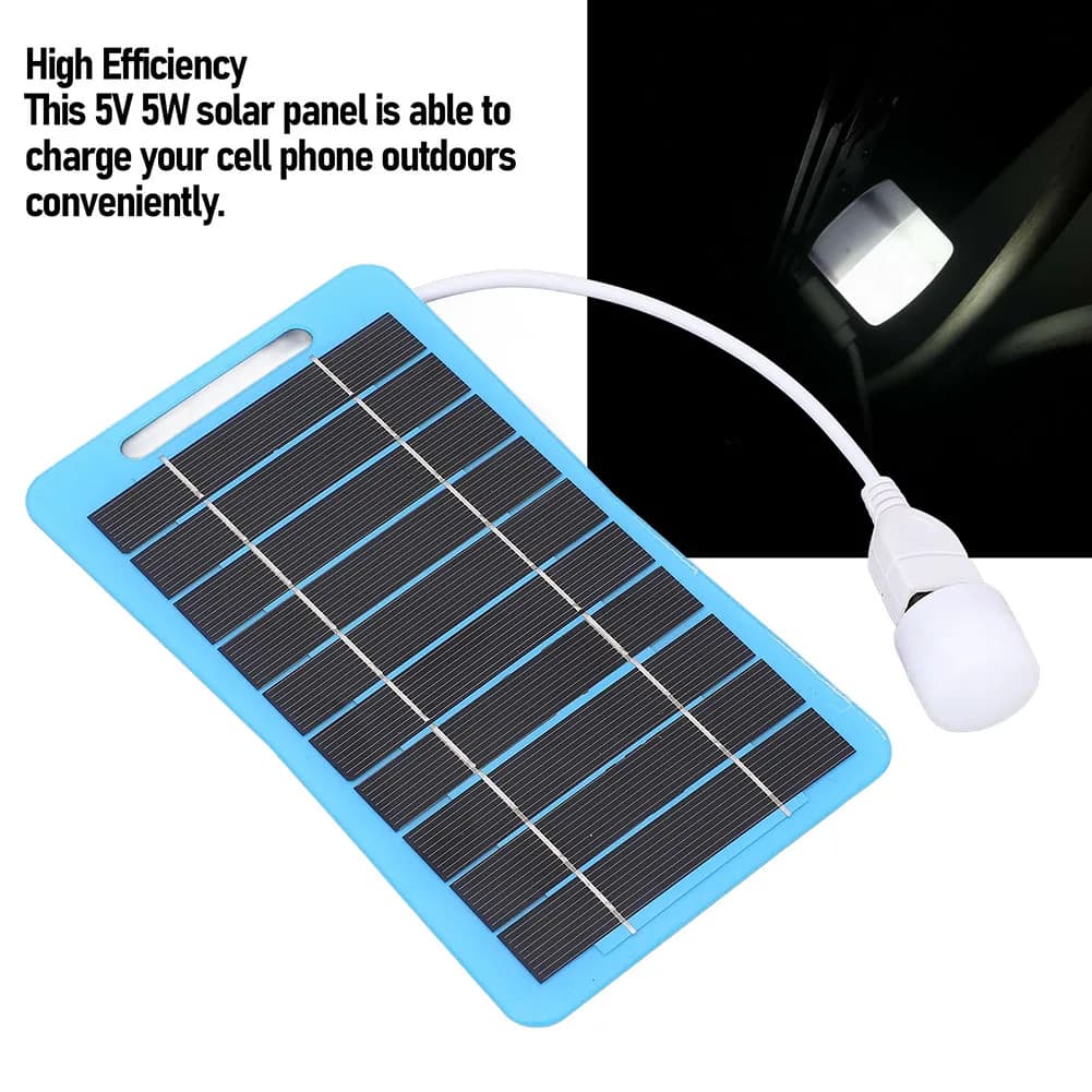 Pannelli solari in silicio policristallino 5W5V USB Batteria esterna impermeabile Caricabatterie per telefoni cellulari Pannelli fotovoltaici Caricabatterie Parti