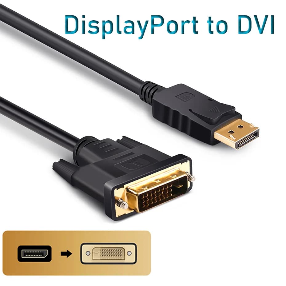 HDmatters DisplayPort to DVI Cable DisplayPort DP to DVI Monitor Video Cable DP in to DVI out 3M,1.8M,0.9M,0.45M