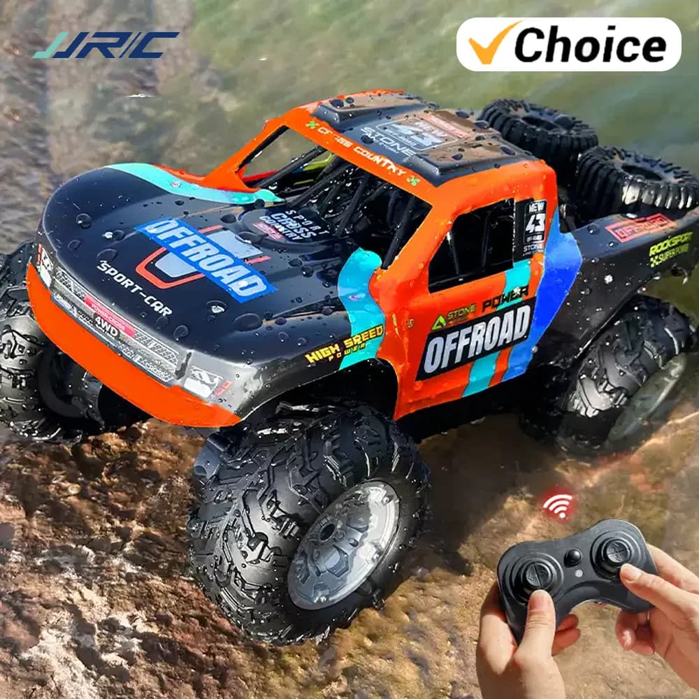 RC Car JJRC Q205 4WD High-Speed Truck 360 Rotation Amphibious Off-Road Vehicle 2.4g Remote Controller Toys for Boys Kids Gifts