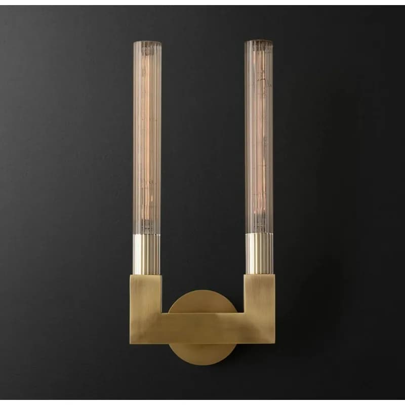 Lampada da parete a LED Loft America Country Sconce in vetro ramato accanto alla camera da letto Soggiorno Specchio da bagno Applique murale