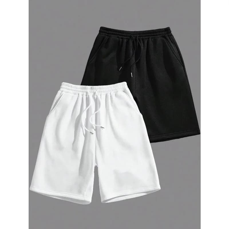 Pantaloncini Casual da Uomo, Bianco e Nero, Alla Moda e Versatili, Stile Sportivo. Nuovi pantaloncini estivi adatti sia per uomo che per donna